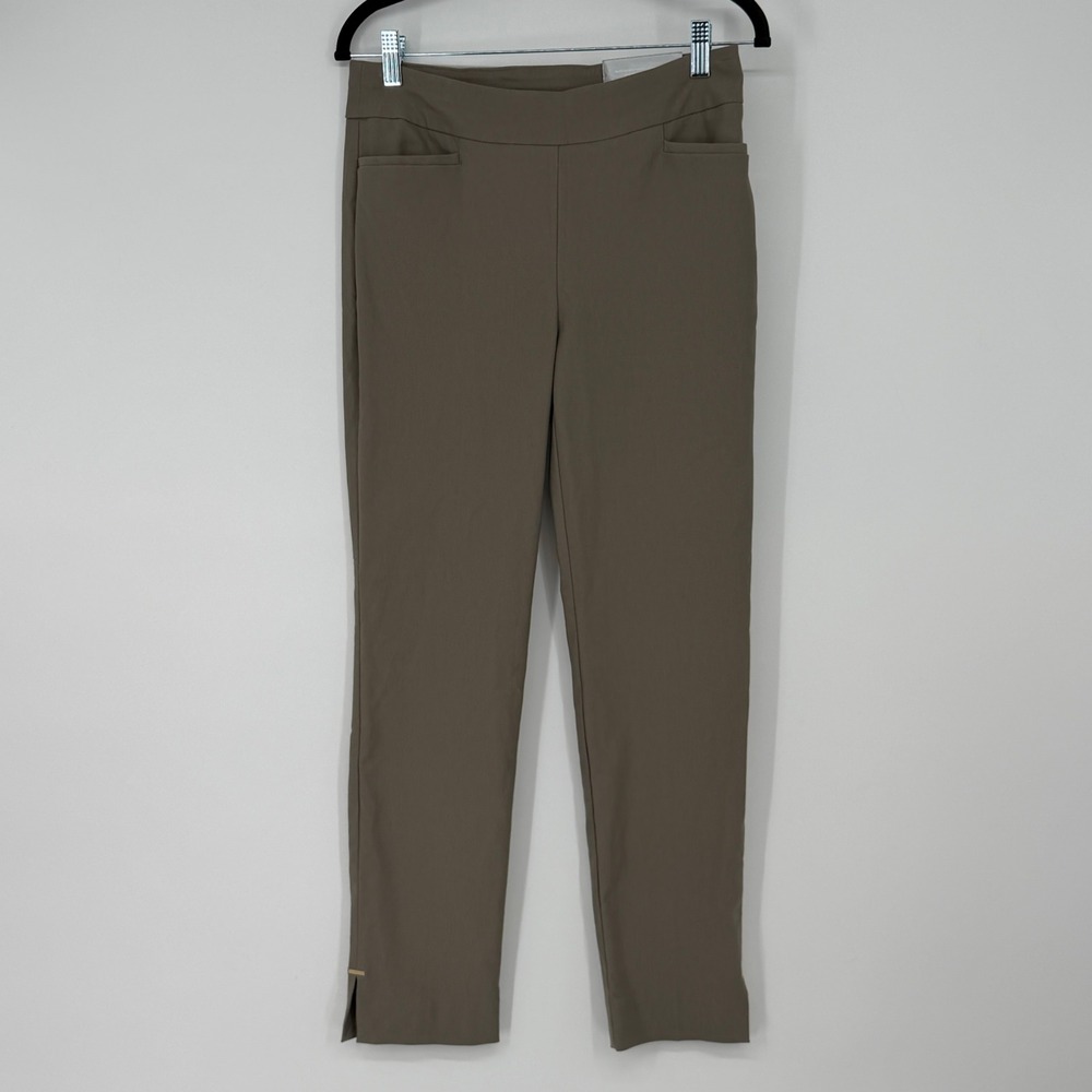 NWT Chicos‎ So Slimming Brigitte Slim Leg Ankle Pants Brown Size 0R US 4R Office